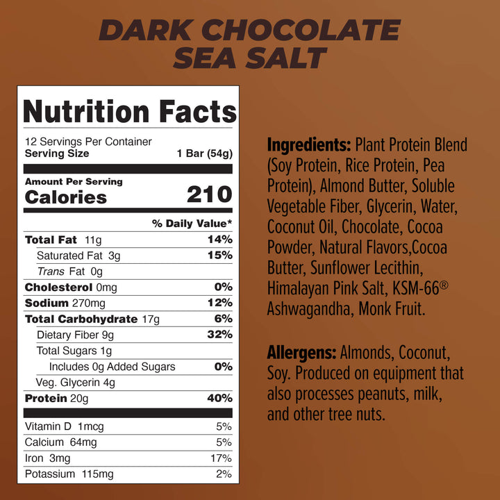 Dark Chocolate Sea Salt (12-pack) - Atlas Bar