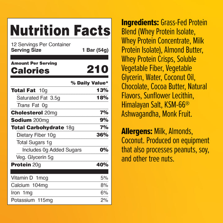 Atlas Bar Almond Chocolate Chip Nutrition and Ingredients