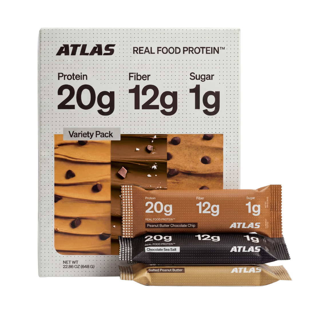 Atlas Variety Pack protein bars front package view