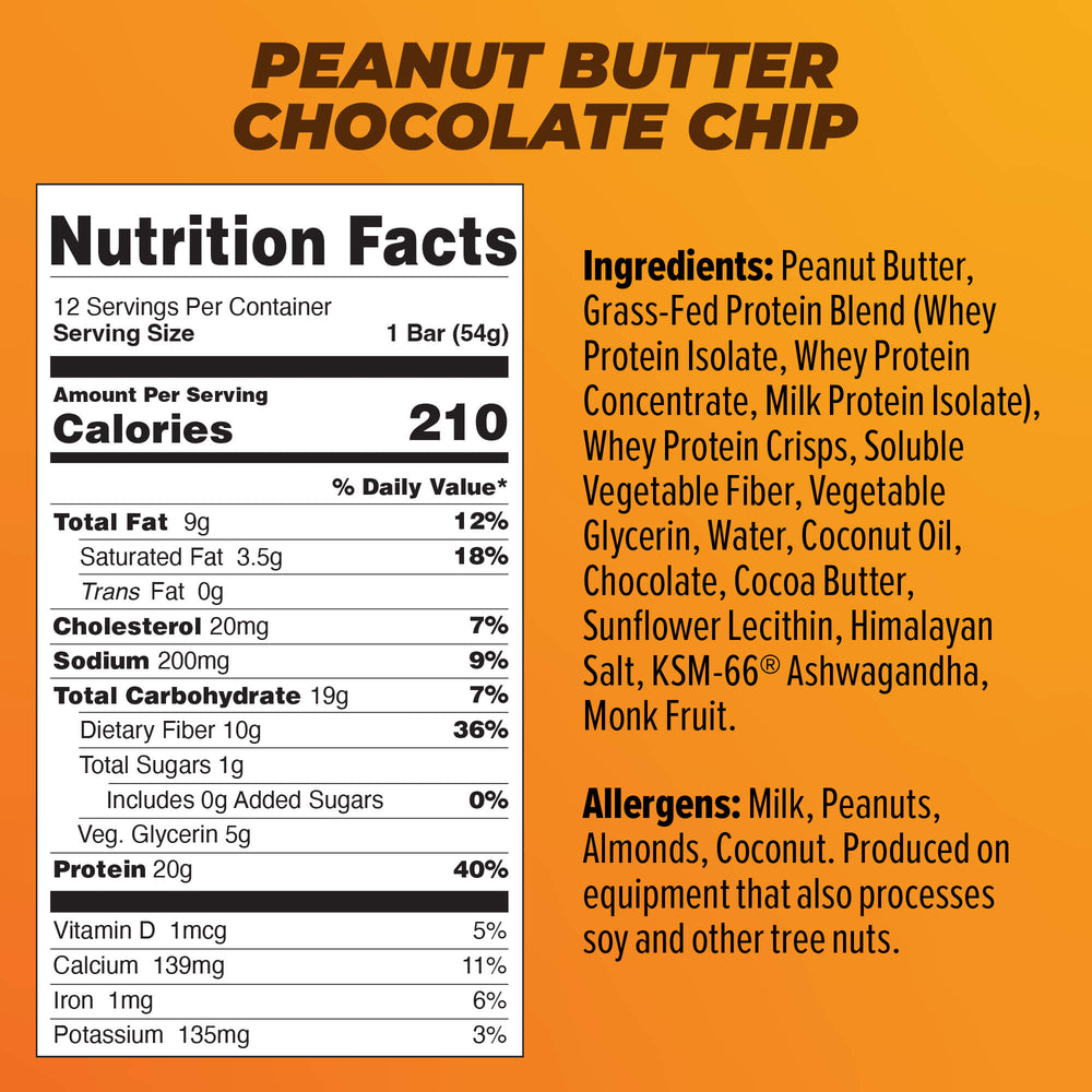 Peanut Butter Chocolate Chip (12-pack) - Atlas Bar
